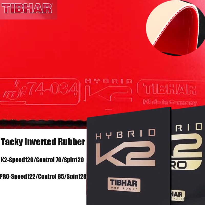 Table Tennis Germany - TIBHAR K2 geïmporteerd tafeltennisrubberblad uit Duitsland