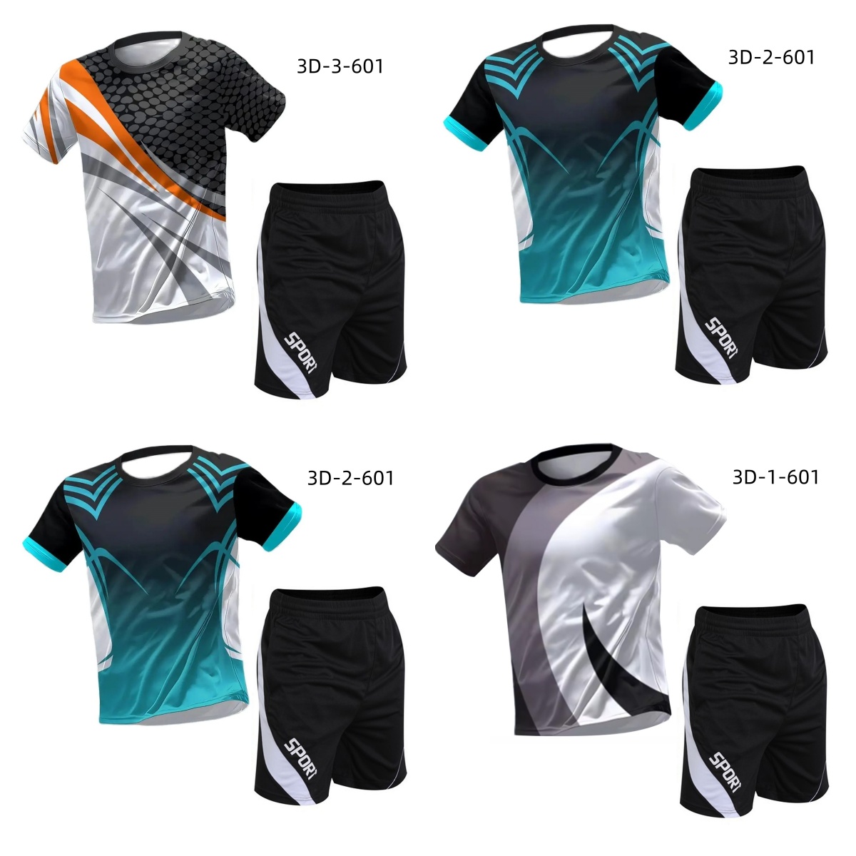 Table Tennis Outfit - Tweedelige set voor heren, grote maten,